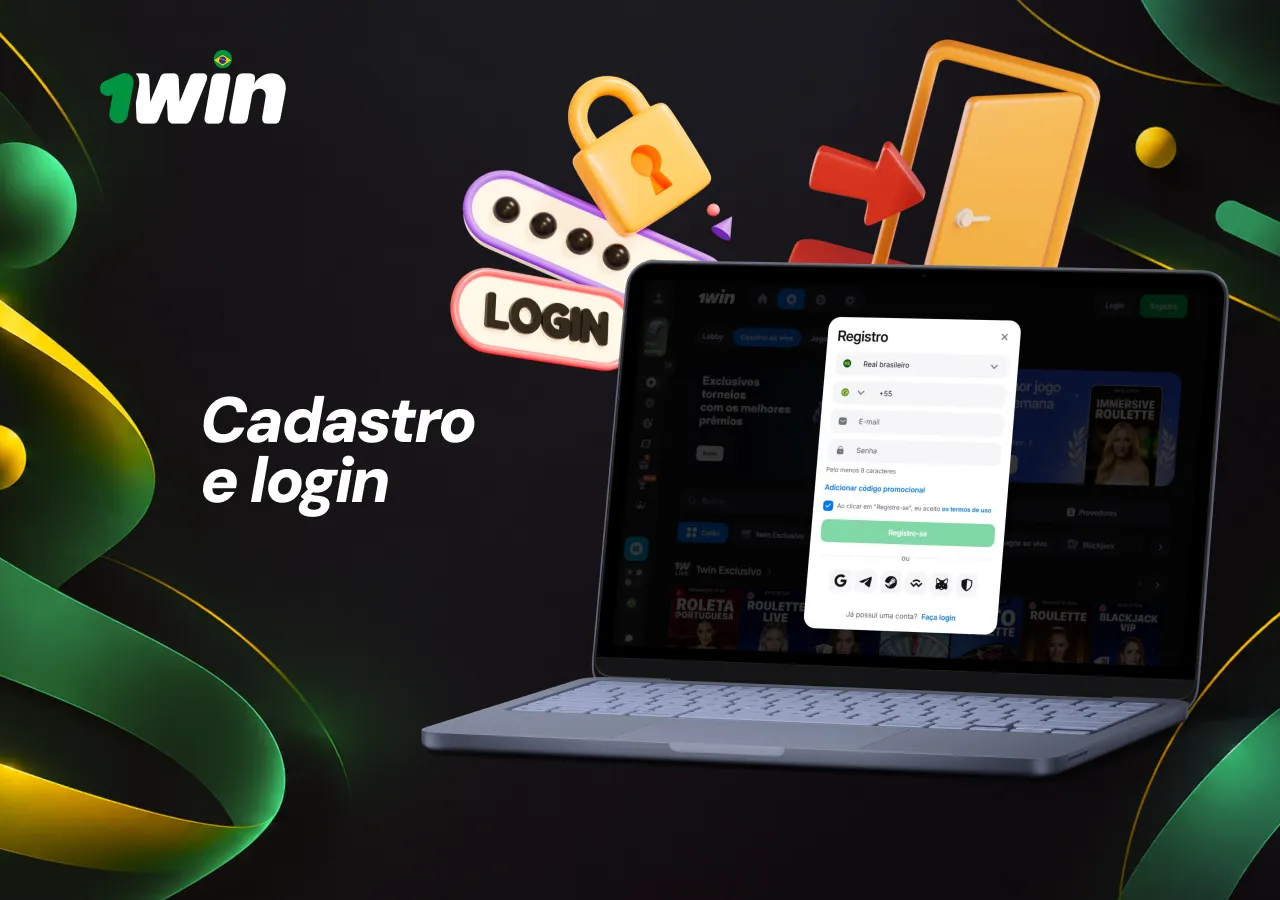 Formulário de registro para criar uma conta na plataforma de cassino online.